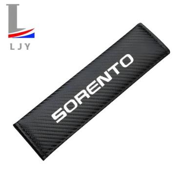 Imagem de Almofadas De Ombro Para Cinto De Segurança De Couro De Fibra De Carbon