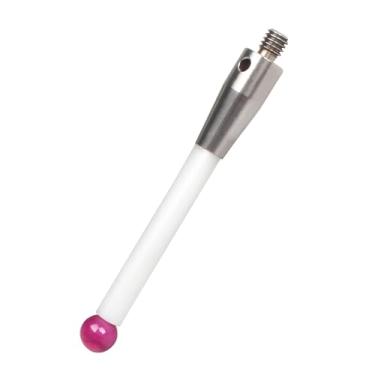 Imagem de Caneta de sonda CNC, precisão 0,001, M4 D6,0 mm L50 mm, cabeça esférica rubi, haste de agulha de cerâmica sólida