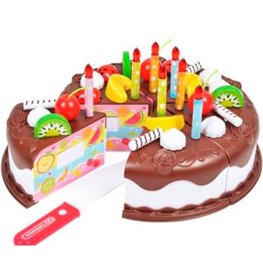 Imagem de Brinquedo Kit Bolo de Aniversário infantil Crec Crec com 37 Peças Didáticas - Presente Criativo