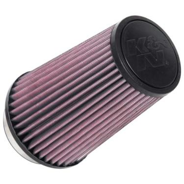 Imagem de K&N Filtro de ar universal universal de alto fluxo vitalício: alto desempenho, premium, lavável: diâmetro da flange: 8,5 pol, altura do filtro: 20 cm, comprimento da flange: 3,25 polegadas, forma: