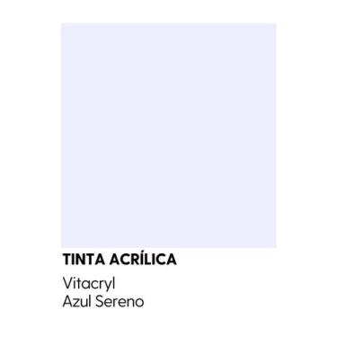 Imagem de Tinta Emborrachada Acetinada Azuis - Vitacryl, Azul Sereno, 3,6 lts