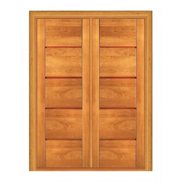 Imagem de Porta Dupla de Abrir Mil - Madeira Maciça - Angelim