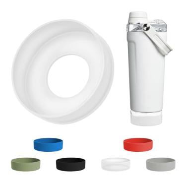 Imagem de WUQID Bota de silicone compatível com garrafa Stanley Activate Shaker de 590 ml, protetor inferior inferior antiderrapante e antiarranhões (transparente)