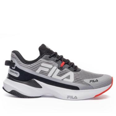 Imagem de Tênis Masculino Fila Recovery Float Energized Cinza/Preto, Cinza, Pret