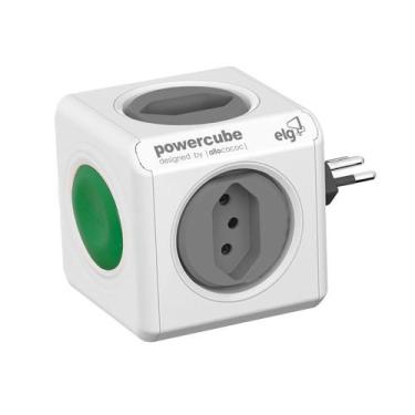 Imagem de Filtro de Linha PowerCube, 4 Tomadas 10A, Botão On/Off, Sem Cabo, Bivo