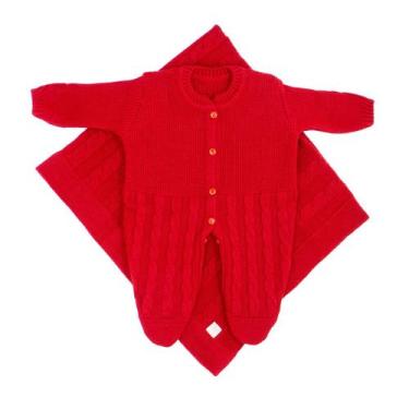 Imagem de Saída de Maternidade Trançado - Kowak, Vermelho, RN