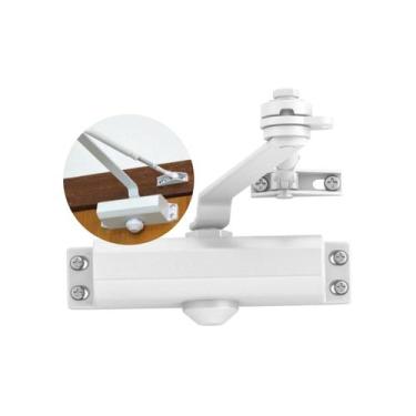 Imagem de Mola Aérea Amortecedor Braço Hidráulico Branco Para Portas De Madeira 