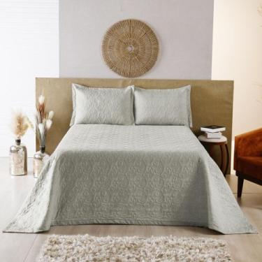 Imagem de Kit Cobre Leito London Queen 3 peças Percal 400 Fios Bordado - Linda C