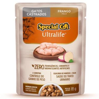 Imagem de Sachê Special Cat Ultralife para Gatos Castrados Sabor Frango com Bata