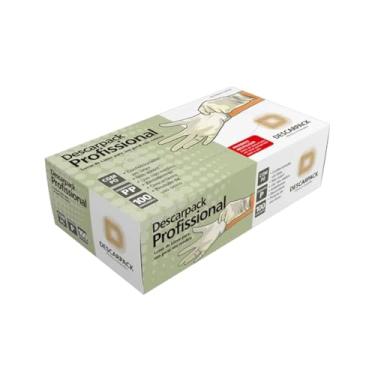 Imagem de Luva de Látex Descartável Profissional com Pó, Tamanho PP, 100 Unidades, Uso Geral: Limpeza, Estética, Laboratório e Indústria