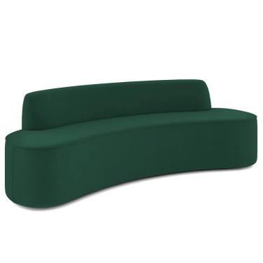 Imagem de Sofá 4 Lugares Sala de Estar Cancún D02 Veludo Verde Musgo 230 cm C-303 - Lyam Decor