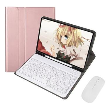Imagem de Kit Capa para iPad 6/5 Geração: Case para Tablet + Teclado com Teclas Redondas + Mouse