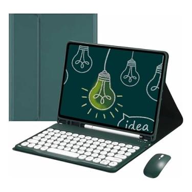 Imagem de Kit Capa para iPad 6/5 Geração: Case para Tablet + Teclado com Teclas Redondas + Mouse