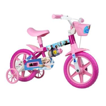 Imagem de Bicicleta Para Menina Infantil Frozen Aro 12 Com Rodinhas - Nathor