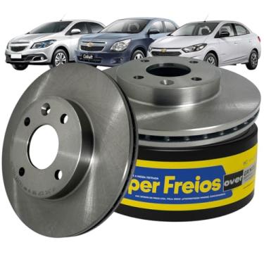 Imagem de Par de Discos de Freio Dianteiro Ventilado HF51C Compatível com Onix Prisma Joy Cobalt 1.0 1.4 1.8 com ABS 2012/...