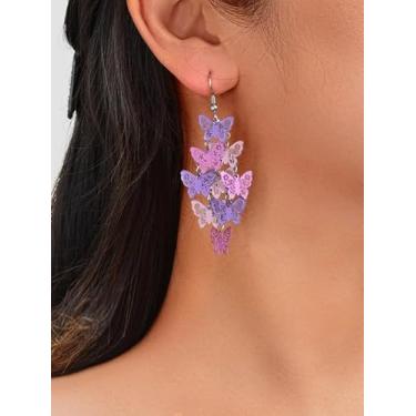 Imagem de Brincos de borla boêmios com pingente de franja em leque, brincos vintage, aniversário, dia dos namorados, Standard, Liga de aço, Sem pedra preciosa