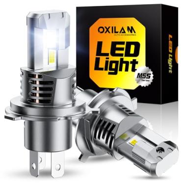 Imagem de OXILAM Lâmpadas LED H4 9003 HB2, farol alto e baixo 1000% mais brilhante, branco frio 6500K, instalação rápida com ventilador de resfriamento, 70.000 horas, pacote com 2