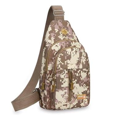 Imagem de Mochila de ombro, bolsa mensageiro, ajustável, portátil, masculina, caminhada, esportes, Multicolorido 5, Large, Estilo 5