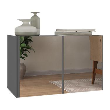 Imagem de Aparador Buffet Suspenso Com Espelhos 2 Portas Multimóveis Mp8003 Grafite Grafite