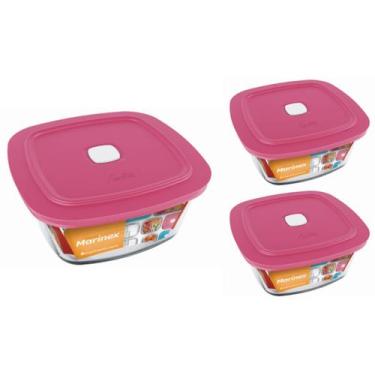 Imagem de Pote De Vidro Marinex Quadrado Facilita Vap 300ml 2Un - NADIR FIGUEREI