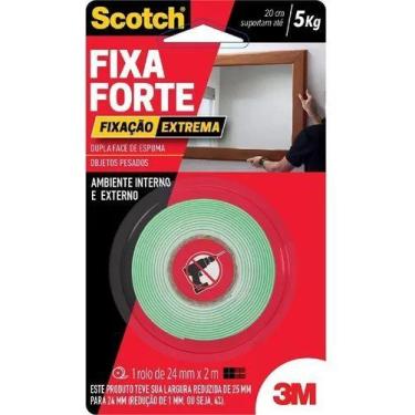 Imagem de Fita Dupla Face Fixa Forte 24mm X 2m Scotch 3m - 5kg