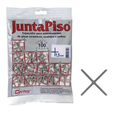 Imagem de Espacador Junta Piso 1,5mm Tipo Cruz 60555 Com 100 pçs Cortag