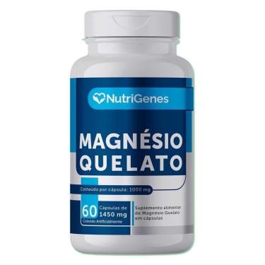 Imagem de Magnesio Quelato 1450 Mg 60 Caps - Nutrigenes-Unissex