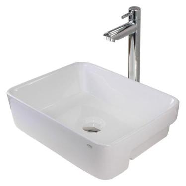 Imagem de Cuba De Semi-encaixe Slim Louça Design Moderno - Smart DEPOT