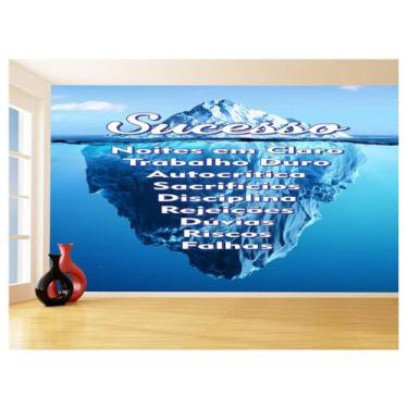 Imagem de Papel De Parede 3D Arte Iceberg Do Sucesso Água 3,5M Tra43 - Você Deco