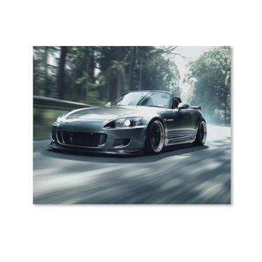 Imagem de HouLaiZhe Modificado S2000 Jdm Carro Drift Sports Posters Tela Estética Sala Decoração de Parede Impressões Galeria Sala Decoração de Parede para Quarto Sala de Estar Escritório 16 x 20 polegadas (40