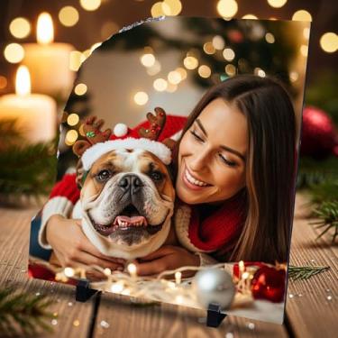 Imagem de ArtPix 3D Placa de ardósia personalizada de Natal, pedra de impressão de foto de Natal personalizada, presente de imagem personalizada para esposa, mulheres, família, ela, ele, moldura de placa de