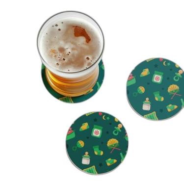 Imagem de Porta Copos Com Ilustração Personalizada Bonito Para Bebês Com Padrão Sem Costura - Tamanho 9x9 cm