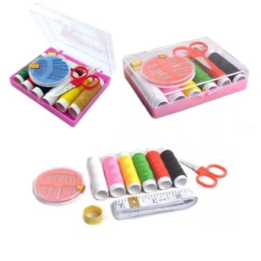 Imagem de Kit De Costura 20 Peças Básico Para Viagem Estojo Aviamentos