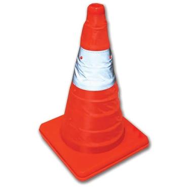 Imagem de Jeffers Cones de segurança para treinamento de arena de cavalos retráteis, 38 cm - Cones de trânsito refletivos dobráveis para equitação, celeiro, fazenda, ao ar livre, na estrada, estacionamento e