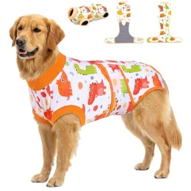 Imagem de PetWarm Traje de recuperação neutra para cães masculino, roupas internas de casaco para cães, camisa profissional de recuperação de animais de estimação, curativos de ferimentos abdominais para cães,