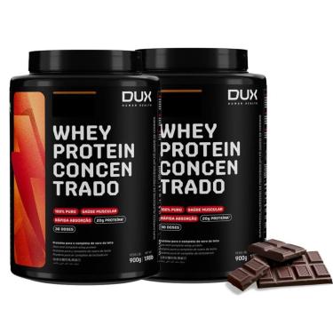 Imagem de Kit 2 Whey Protein Dux Concentrado Pote 900g Sabores-Unissex