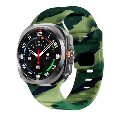 Imagem de HSPTR Para samsung galaxy assista ultra cinta 47mm acessórios pulseira cinto esporte silicone correa pulseira para galaxy watch7 ultra pulseiras(Army green colour)