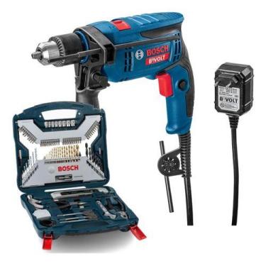 Imagem de Kit Furadeira Impacto Parafusadeira Bosch Gsb 13 Re 750w Bivolt e 103 