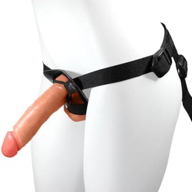 Imagem de Cinta Peniana Ajustável com Pênis Realístico Dionísio 19 x 4,5cm Bege