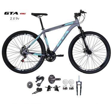 Imagem de Bicicleta Aro 29 Gta Start Kit 2x9 Gta Sunrun Freio Disco K7 11/36 Pedivela 24/38d Garfo Com Trava - Cinza Tam.21