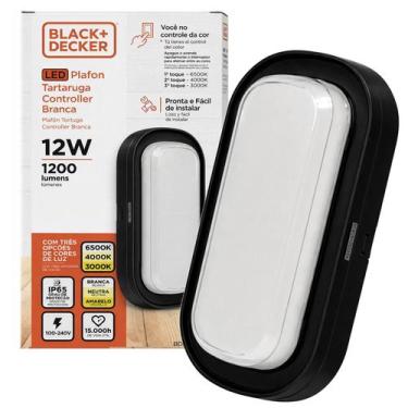 Imagem de Arandela Tartaruga Preta 12W Controle Cor 3000K 4000K 6500K - Black De