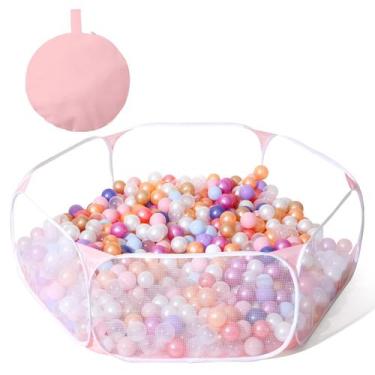 Imagem de Barraca de Bolinhas Heopeis Grande para Crianças, Rosa, para Uso Inter