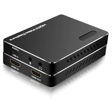 Imagem de Placa de Captura Vídeo Compatível com 4K USB 3 2 4K60hz Baixa Latência Plug and Play Dispositivo Streaming para Entrada e Saída 4Kp60 Jogos ao
