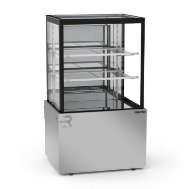 Imagem de Vitrine Seca 75 Cm 2 Prateleiras Titanium Premium Inox Vtprs750 2p 220V Refrimate