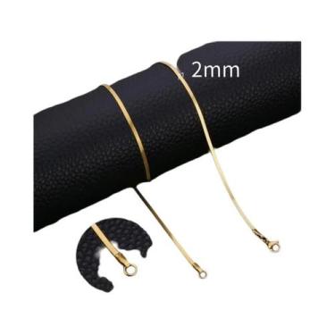 Imagem de Colar de Cobra Banhado a Ouro - Aço Inoxidável, à Prova d'Água e na Mo