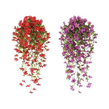 Imagem de Guirlanda Artificial De Margaridas E Eucalipto 2 Peças Flores De Seda 