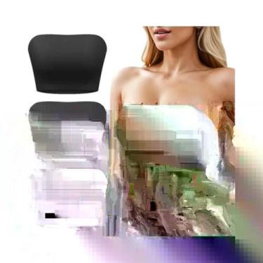 Imagem de Sutiã Feminino Sexy Sem Alças - Tubo, Silicone, Ultrafino e Antiderrap