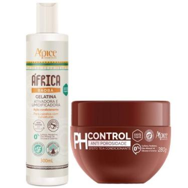 Imagem de Kit Africa Baoba Apse Gelatina Ativadora 300ml + Ph Control 280g Anti 