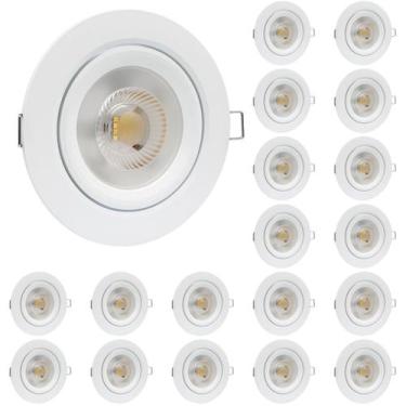 Imagem de Conjunto 15 Spot Led Redondo Embutir 12W Branco Quente Bivolt - Ilumin
