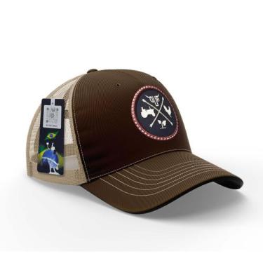 Imagem de Boné Masculino Agro Country Trucker Telinha DuAgro, Marrom, Adulto